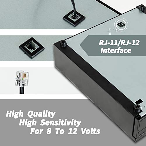 Nurxiovo Cash Register 16" Drawer Box 5Bill/5Coin Portable Money Lock Storage with Removable Tray, RJ11/RJ12 Interface Works Compatible Epson POS Printers Cash Box (Black)