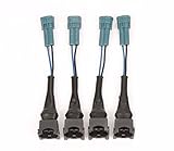 Set of 4 EV1 Female to Denso Male Fuel Injector Electrical Plug Clip Adapter