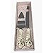 FASHIONCRAFT 2468 Vintage Double Heart Design Knife and Cake Server Set – Wedding Cake Knife and Server Set, Wedding Favor, One Size, Ivory