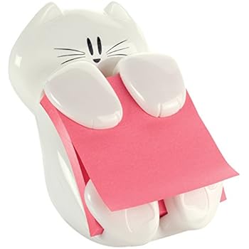 Post-it Cat Figure Pop-up Note Dispenser, 3 inch x 3 inch, (CAT-330), Colors May Vary