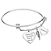 Elegant Chef Husband Memorial Bangle Bracelet- A Piece of My Heart Lives in Heaven- Remembrance Sympathy Gift