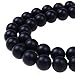 PLTbeads Gorgeous Onyx Black Agate Natural Gemstone Loose Beads 8mm Matte Round Approxi 15.5 inch DIY Bracelet Necklace for Jewelry Making