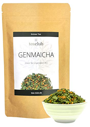 Genmaicha Tee Lose 100g, Japanischer Grüner Tee mit Reis, Kirishima Japan Grüntee, Teaclub Green Tea