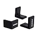 BLUECELL 10PCS Black Color L Shape Rubber Covers Furniture Angle Iron Foot Pads,38x38mm