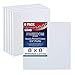 U.S. Art Supply 8 x 8 inch Stretched Canvas for Painting, 12oz Triple Primed, 6-Pack - Professional Artist Quality White Blank 3/4