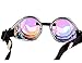 Lelinta Steampunk Rave Glasses Goggles with Rainbow Crystal Glass Lens,Silver,Adjustable