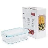 Premium Glass Food Storage Containers - Meal Prep Lunch Box Set - with Locking Lid - BPA Free, Airtight, Leak proof, Microwave, Oven, Freezer, Dishwasher Safe - (Rectangle, 3.5 Cup, 28.4 Oz)