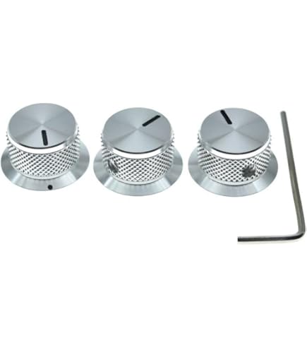 Bouton De Volume De Guitare à Dôme En Métal Argenté On