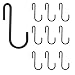 Wallniture 3.5 Inches S Shape Hanging Hooks for Kitchenware Pots Utensils Plants Towels Gardening Tools Clothes 10 Pack (Black) primary