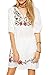 ASHER FASHION Floral Embroidered Peasant Dressy Tunic Tops Blouses