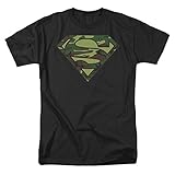 SUPERMAN/CAMO LOGO - S/S ADULT 18/1 - BLACK