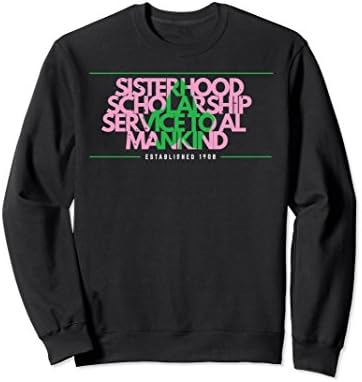 Unisex 1908 AKA Pretty Girls Ivy Pearls Pink Green Phirst Pham Medium Black