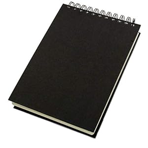 Schetsboek deco zwart 140g/m², DIN A5 hoog, 62 vellen