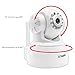 iZtouch IZSP-012 White + 10ft White Extension DC Power Cable 1280x720P HD H.264 Wireless/Wired IP Camera with Two-Way Audio Night Vision Pan/Tilt Control QR Code Scan