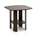 Furinno Simple Design End/Side Table, Dark Brown