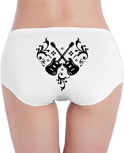 Wally Women's Guitars With Heart Low-Rise Cotton Bikini Brief Panties Underwear M