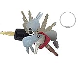 10 Keys Heavy Equipment / Construction Key Fits For John Deere, Fiat, Case, New Holland, Hitachi,Bobcat,Caterpiller more