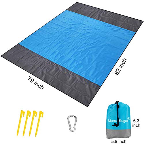 Mumu Sugar Sand Free Beach Blanket, Extra Large Waterproof Beach Mat