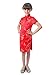 Bitablue Girl's Red Chinese Dress with Golden Wintersweet Blossom