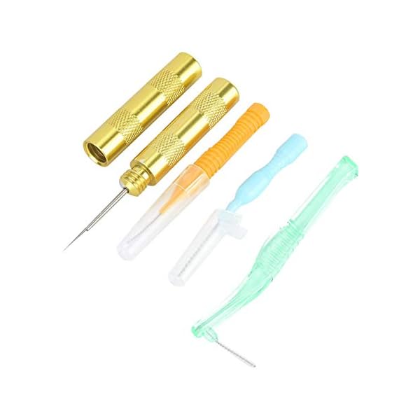4 Stück Airbrush, Nylon Flaschenrohrreiniger Set Edelstahlhalter Airbrush Reinigung für Flaschengläser Strohreinigung – Bild 3