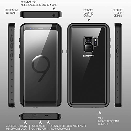 Temdan for Samsung Galaxy S21 Case 5G Waterproof, Built in Screen Protector 360° Full Body Heavy Duty Shockproof IP68 Waterproof S21 Case for Samsung S21 5G 6.2"(Black)