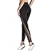 NIOFEI High Waist Inner Pocket Yoga Pants Tummy Control Workout Running Mesh Sexy Yoga Leggings