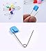 yueton Pack of 50 Assorted Color Plastic Head Baby Safety Pins Safety Locking Baby Cloth Diaper Nappy Pins (Square)