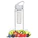 FlavFusion 26 Oz Infuser Water Bottle with Flip Top Sipper Lid