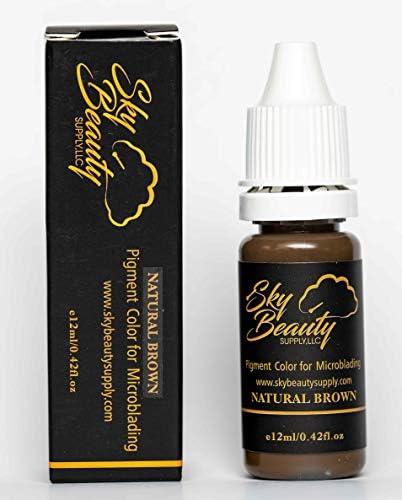 Best Microblading Pigment- Natural Brown 12 ml/.42fl.oz - Organic Medical Grade - No Mixing - No Iron Oxide Professional Grade - Comparable to Mellie golden brown