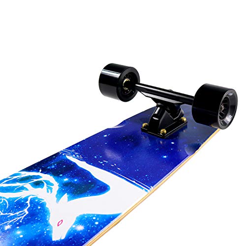 DINBIN 42 Inch Drop Through 8 Ply Maple Complete Longboards Skateboard