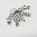 FXmimior Bridal Women Green Vintage Wedding Party Crystal Rhinestone Vintage Hair Comb Hair Accessories