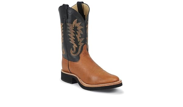 justin cognac ostrich boots