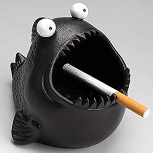 MELAG Asbak Gepersonaliseerde Piranha Asbak Leuke Keramiek Asbak Decoratie Thuis Cartoon Dier Sigaret Asbak Thuis En…