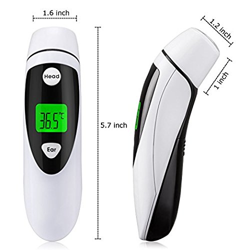 Baby Ear and Forahead Themometer,Firhealth Medical Infrared Digital Dual Mode Thermometer For Baby Infant Toddler and Adults-Temperature and Fever Health Alert Clinical Data-FDA and CE Approved - Thumbnail 7