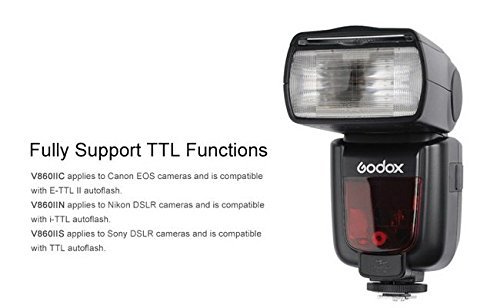 Godox Ving V860II-C E-TTL Li-ion Flash Speedlite for Canon Cameras 6D 50D 60D 1DX 580EX II 5D Mark II III - Thumbnail 5