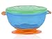 Nuby Stackable Suction Bowl with Lid (Pack of 3, Multi-Coloured)