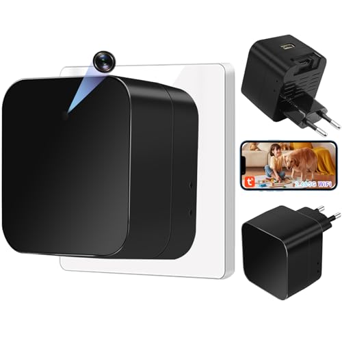 YCCNIU 5G WiFi Spy Camera, Hidden Camera in USB Charger, 1080P WiFi Mini Spy Camera with Motion Detection and Loop Recording for Remote Viewing - European Standards