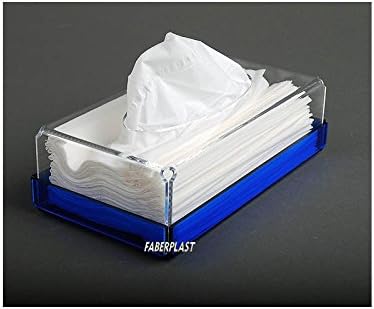 Faberplast Caja, Metacrilato, Transparente y Azul, 24.5x13.2x7.5 cm: Amazon.es: Hogar