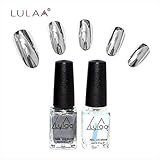 Hemlock Nail Polish Sets, Shinning Nail Gel Polish Soak Off Top Base Coat (Silver)