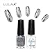 Hemlock Nail Polish Sets, Shinning Nail Gel Polish Soak Off Top Base Coat (Silver)