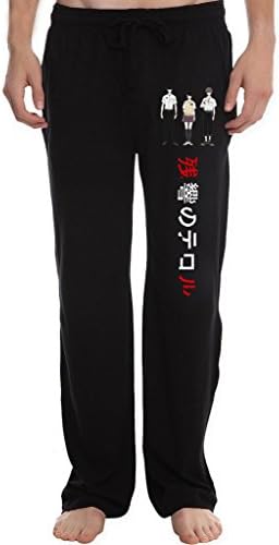 RBST Men's zankyou no terror Running Workout Sweatpants Pants M Black