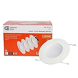 4 Pack - Commercial Electric 5 in. and 6 in. White Recessed LED Light