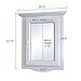 Renovators Supply Manufacturing White Corner Wall Mount Medicine Cabinet with Mirror Wooden Bathroom Storage 27 X 20 Inches Double Shelf Storage Cabinet Pre-Assembled with Hardware