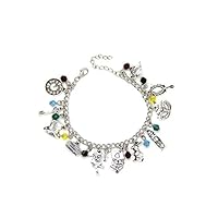 ASVP Shop Alice in Wonderland Charm Bracelet with Presentation Gift Box Ladies Girls