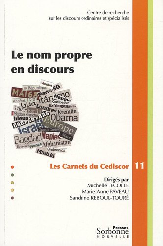 Le  nom propre en discours