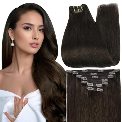 Full Shine Clip in Human Hair Extensions 18 Inch