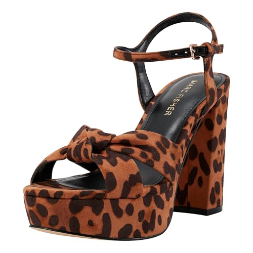 Marc Fisher Women’s DEREN Heeled Sandal, Leopard 200, 5.5