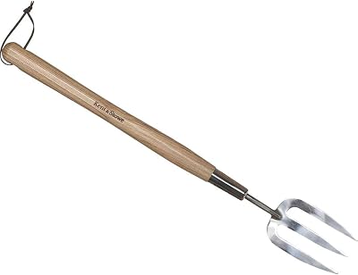 Kent & Stowe Border Hand Fork Stainless Steel FSC Ash Wood Midi Handle