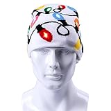 DX DA XIN Light up Hat Beanie LED Christmas Hat Adults Women Men Kids Girls Boys Novelty Funny Hat Gifts (White)