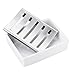 innotree Soap Dish Holder, Ceramic Soap Container 304 Stainless Steel Anti Rust Draining Tray for Bathroom Shower with 3pcs FREE Hooks
